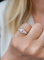 Diamond Pink Sapphire Ring