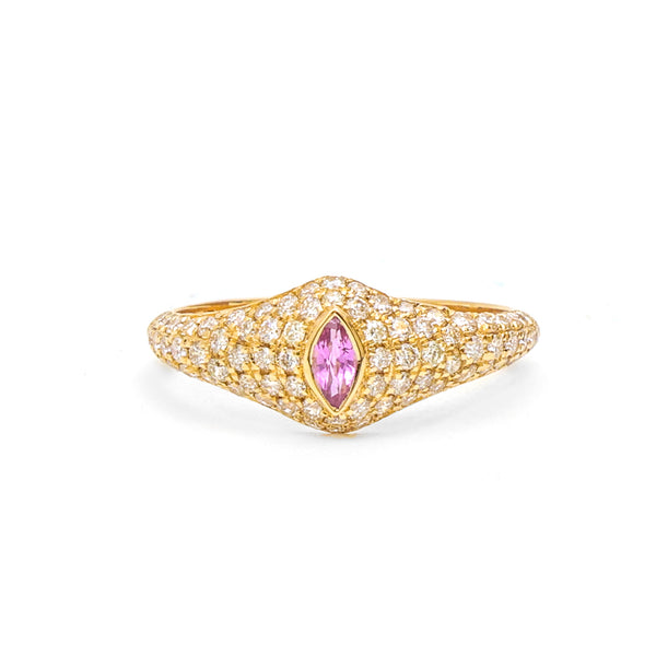 Diamond Pink Sapphire Ring