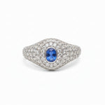 Diamond Blue Sapphire Ring