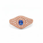 Diamond Blue Sapphire Ring