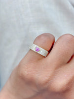Diamond Pink Sapphire Ring