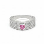 Diamond Pink Sapphire Ring