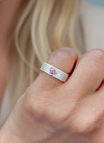 Diamond Pink Sapphire Ring