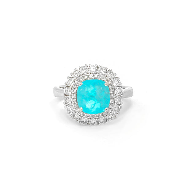 Paraiba Tourmaline Diamond Ring