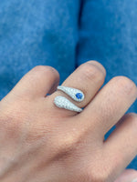 Diamond Blue Sapphire Ring