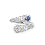 Diamond Blue Sapphire Ring