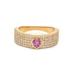 Diamond Pink Sapphire Ring