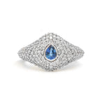 Diamond Blue Sapphire Ring