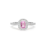Pink Sapphire Diamond Ring