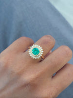 Colombian Emerald Diamond Ring