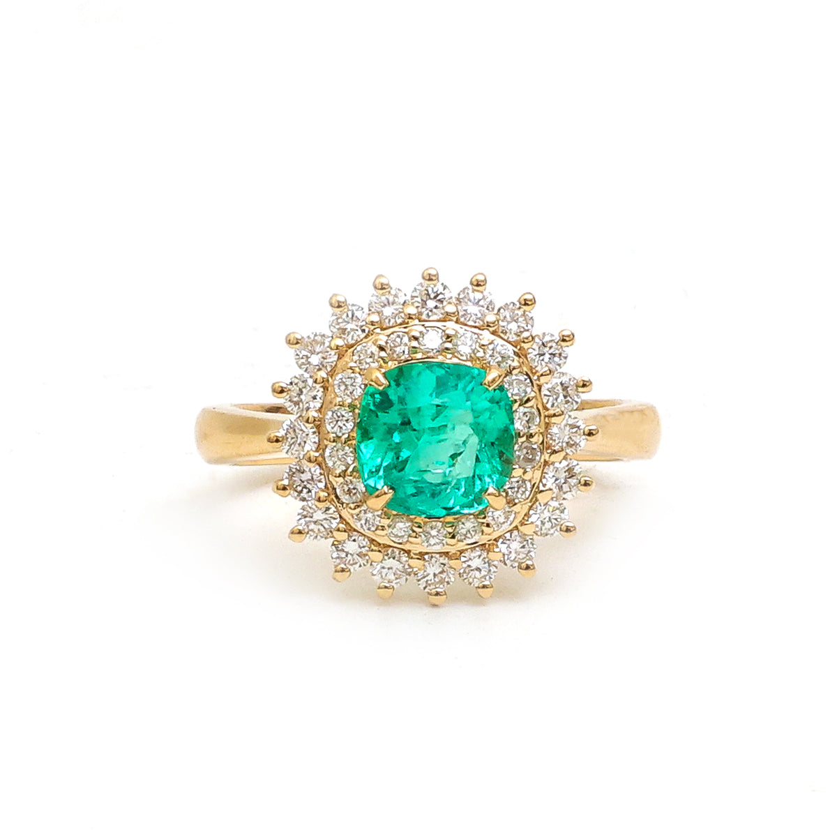 Colombian Emerald Diamond Ring