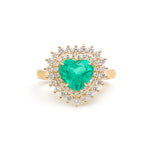 Colombian Emerald Diamond Ring