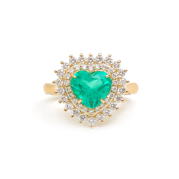 Colombian Emerald Diamond Ring