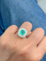 Colombian Emerald Diamond Ring