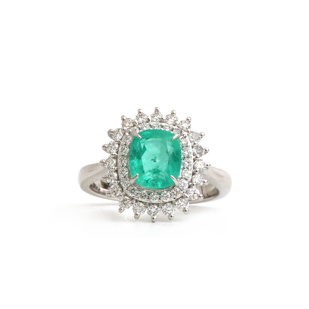 Colombian Emerald Diamond Ring