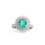 Colombian Emerald Diamond Ring