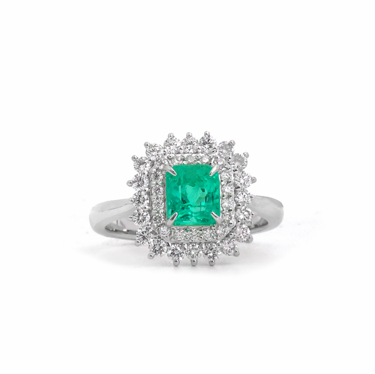 Colombian Emerald Diamond Ring