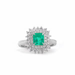 Colombian Emerald Diamond Ring