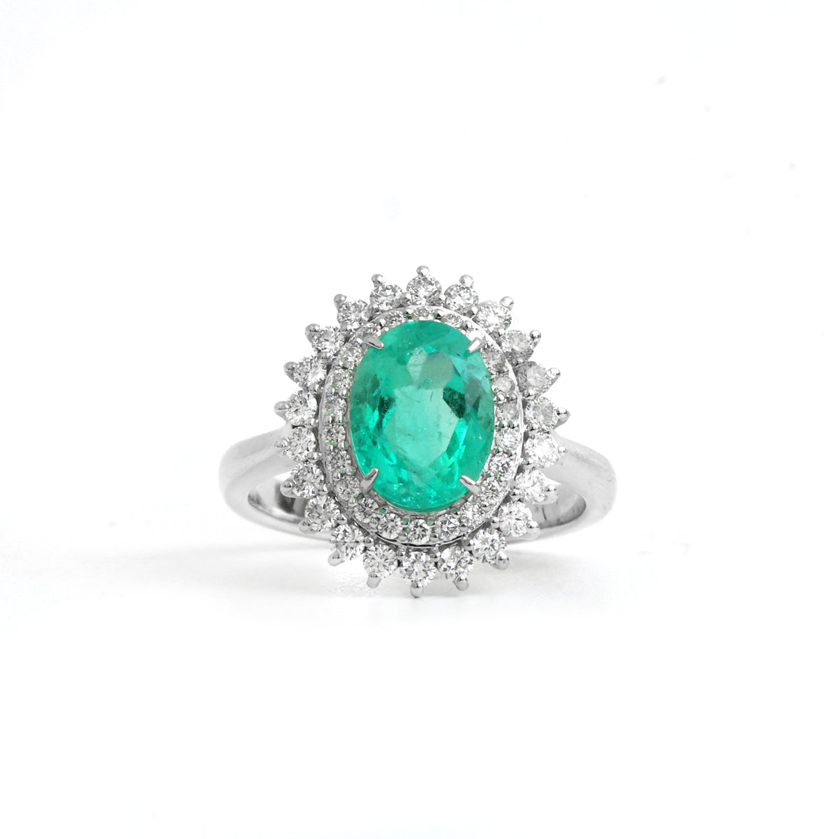 Colombian Emerald Diamond Ring