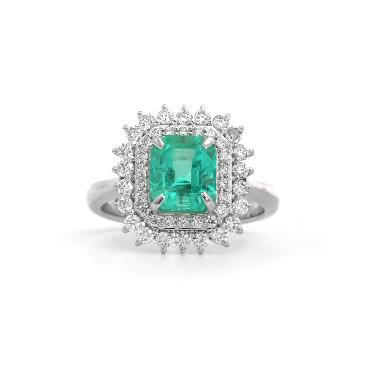 Colombian Emerald Diamond Ring