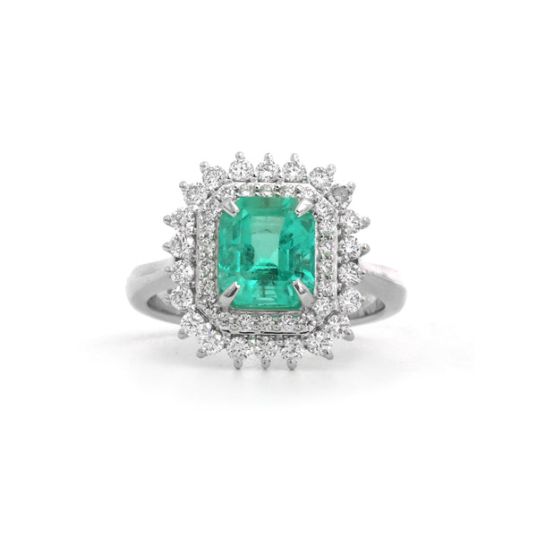 Colombian Emerald Diamond Ring