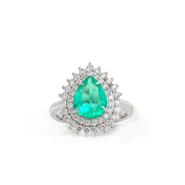 Colombian Emerald Diamond Ring