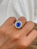 Blue Sapphire Diamond Ring