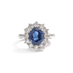 Blue Sapphire Diamond Ring