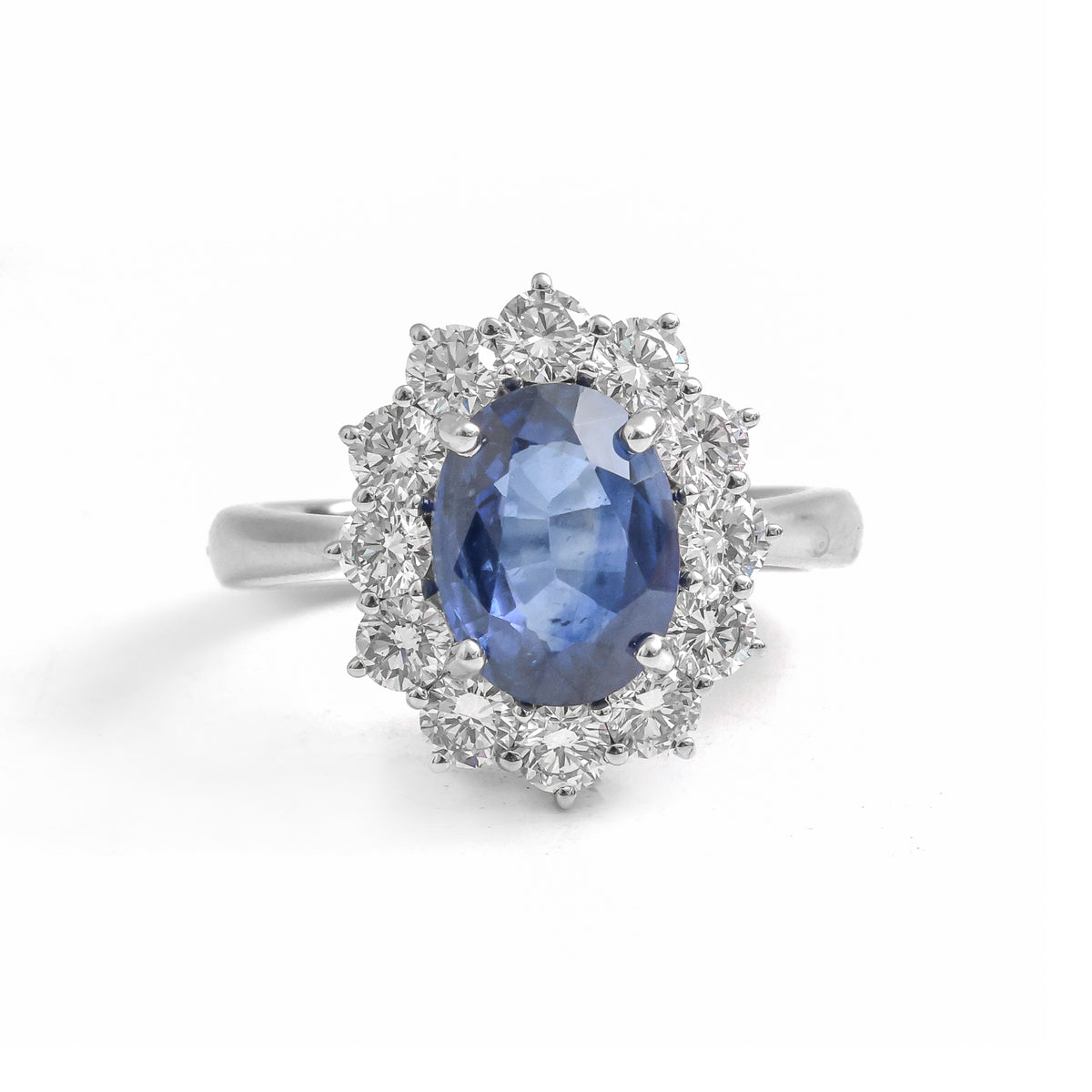 Blue Sapphire Diamond Ring