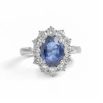 Blue Sapphire Diamond Ring
