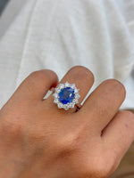 Blue Sapphire Diamond Ring