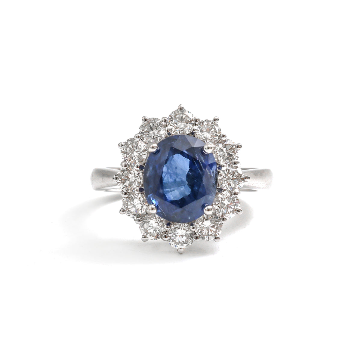 Blue Sapphire Diamond Ring
