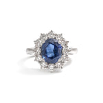 Blue Sapphire Diamond Ring
