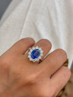 Blue Sapphire Diamond Ring