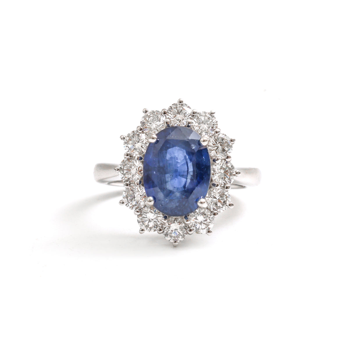 Blue Sapphire Diamond Ring