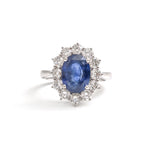 Blue Sapphire Diamond Ring