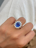 Blue Sapphire Diamond Ring