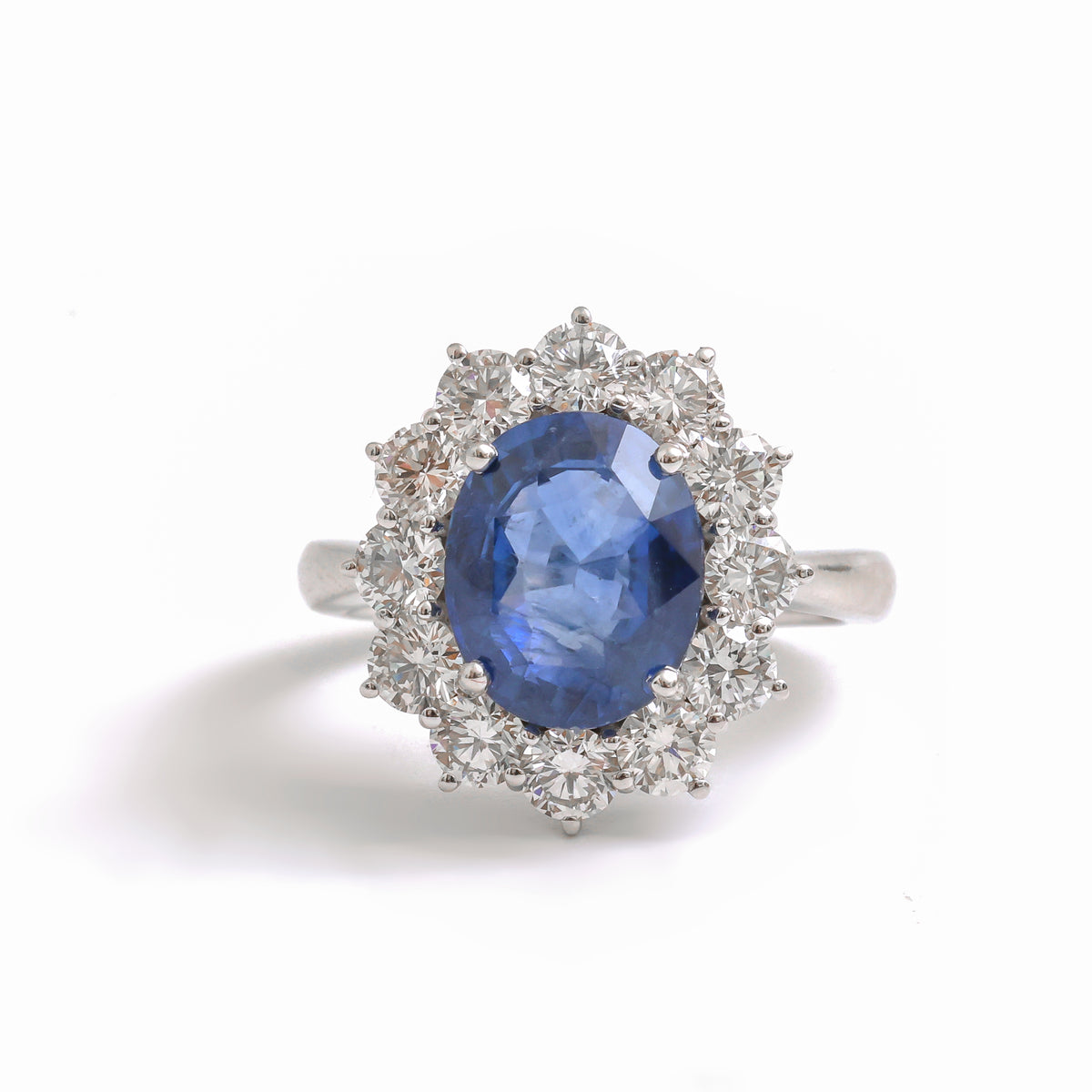 Blue Sapphire Diamond Ring