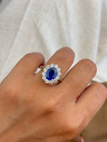 Blue Sapphire Diamond Ring