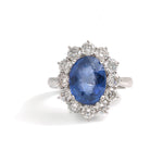 Blue Sapphire Diamond Ring