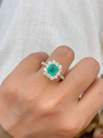 Colombian Emerald Diamond Ring