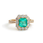 Colombian Emerald Diamond Ring