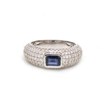 Diamond Blue Sapphire Ring