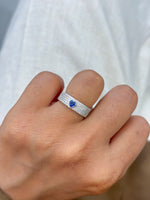 Diamond Blue Sapphire Ring