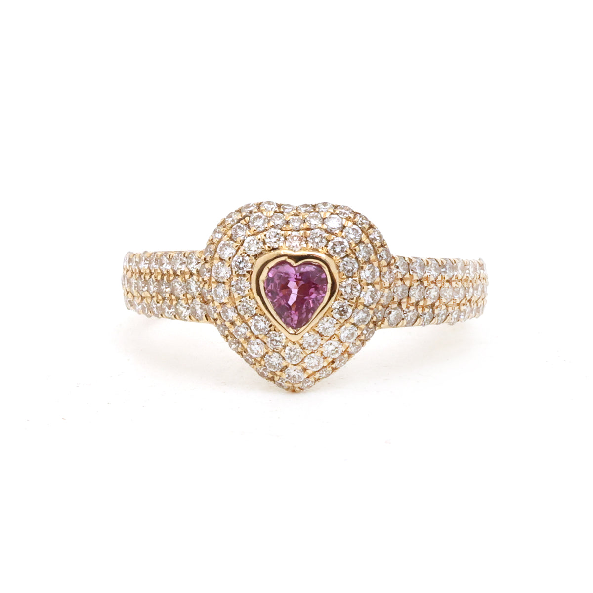Diamond Pink Sapphire Ring