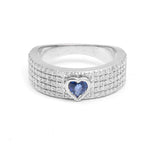 Blue Sapphire Diamond Ring