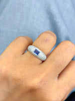 Diamond Blue Sapphire Ring