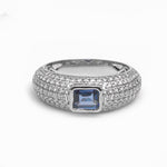 Diamond Blue Sapphire Ring