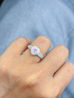 Diamond Pink Sapphire Ring