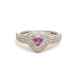 Diamond Pink Sapphire Ring